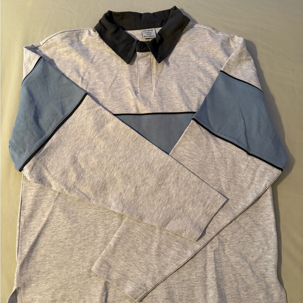 Men’s Cotton On Cropped Fit Rugby Polo
